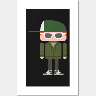 Hipster in green Posters and Art